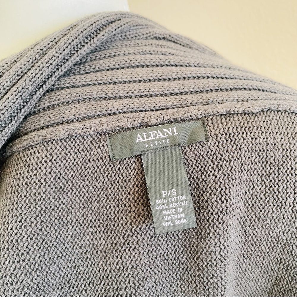 🌹 Petite Alfani Grey Open Cardigan - Picture 5 of 7